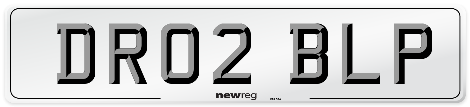 DR02 BLP Number Plate from New Reg